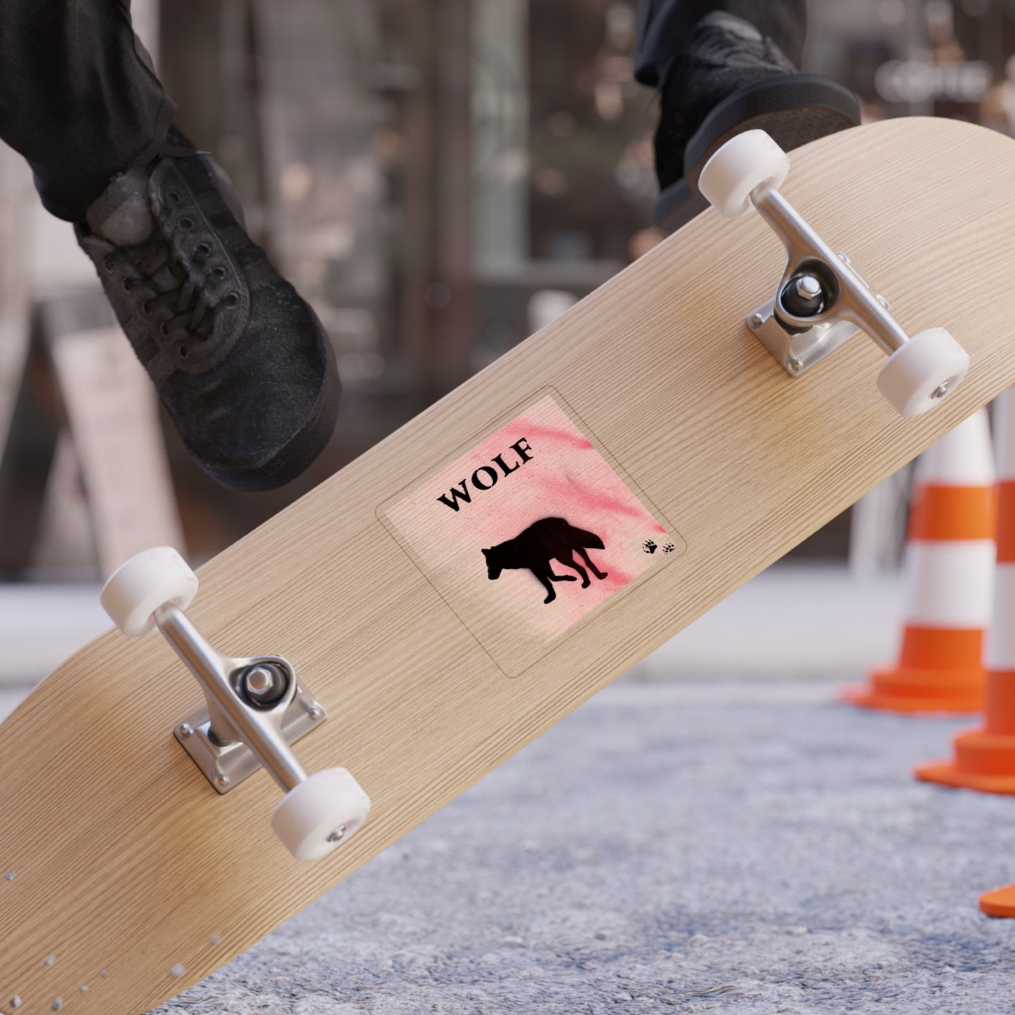 Project Howl - Wolf Silhouette - Outdoor Sticker — Die-Cut Transparent Vinyl