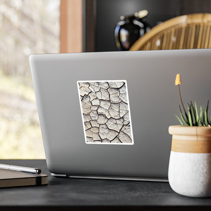 Cracked Earth Vinyl Decals | Dark Earthy Stickers for Home Decor, Gift, Laptop, Journal, Crafting Decoration