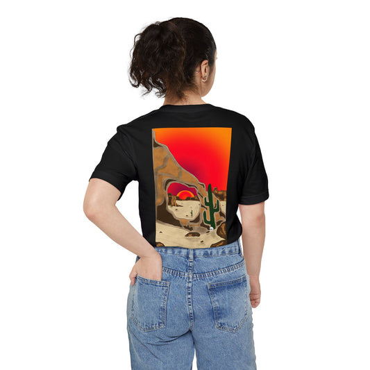 Project Sketchbook - 100% cotton Pocket Ts - Desert Sunset Skull T-shirt | Unisex Pocket Tee | Casual Streetwear, Graphic Tee for Nature Lovers, Festival Wear, Unique Gift