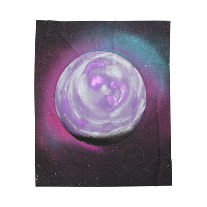 Project Galaxy - Cozy Velveteen Plush Blanket, Soft Space-Themed Throw for Home Decor, Unique Gift for Astronomy Lovers, Starlit Sleep Aid