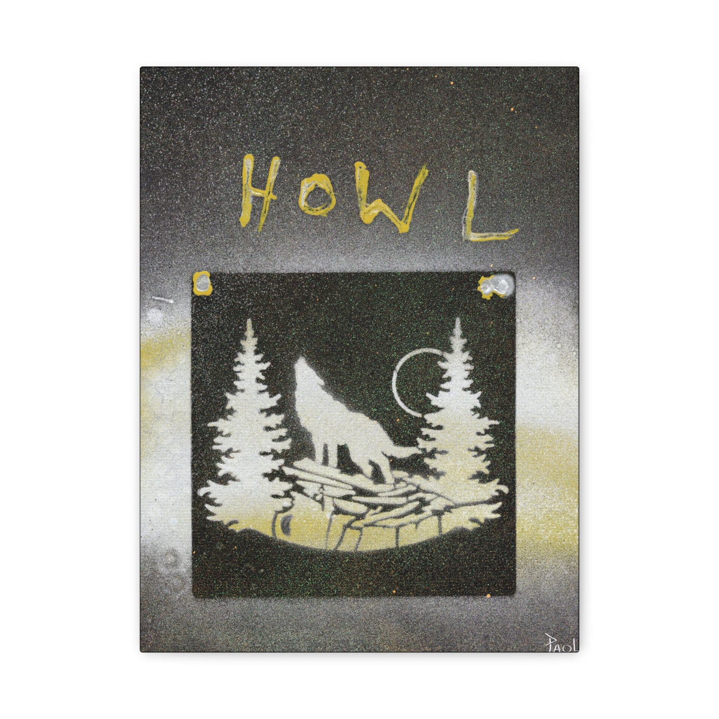 Project Howl #3 on Matte Canvas, Stretched, 1.25"