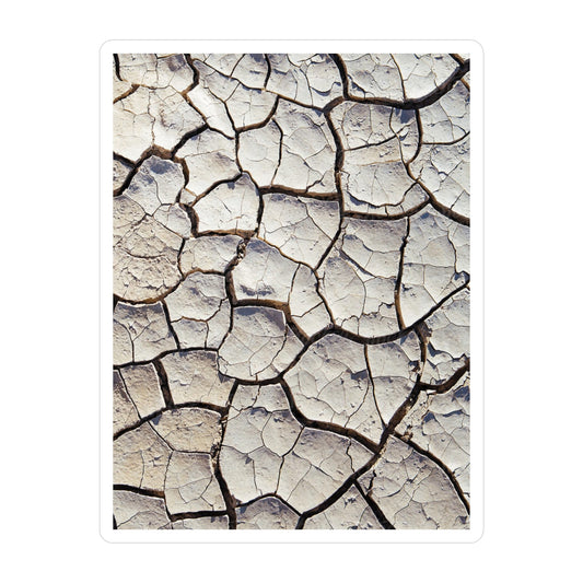 Cracked Earth Vinyl Decals | Dark Earthy Stickers for Home Decor, Gift, Laptop, Journal, Crafting Decoration