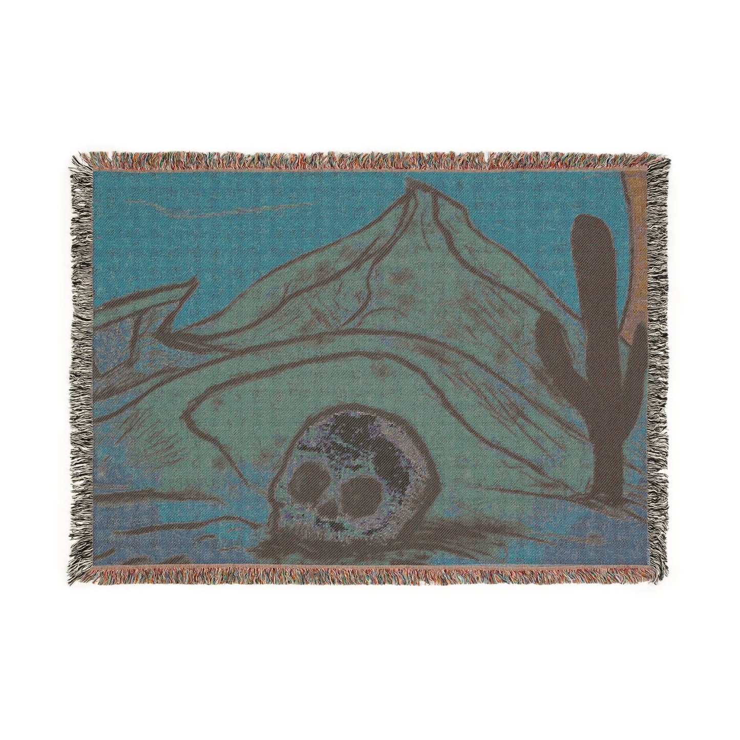 Desert Skull Woven Blanket