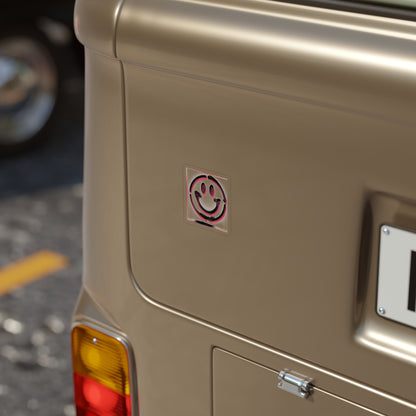 Smileee - Transparent Sticker for Outdoor Use, Die-Cut Smile Design, Vinyl Decal, Waterproof