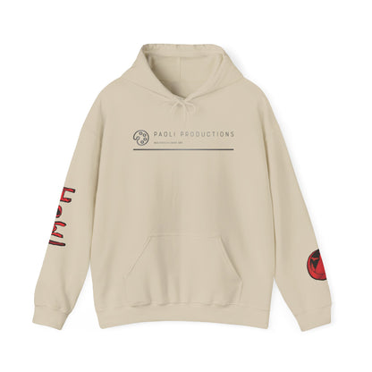 Howl Wolf Hoodie - Black Graphic Pullover with Red Claw Accents