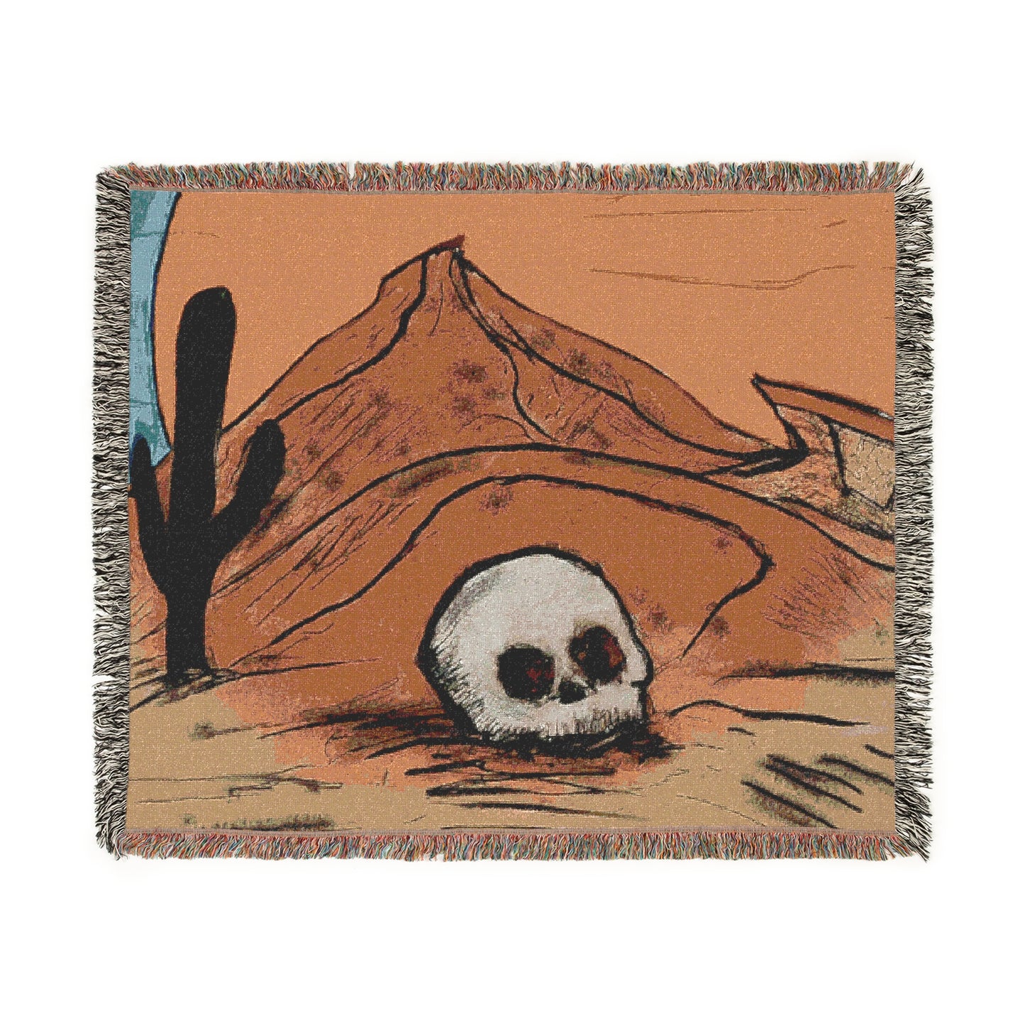 Desert Skull Woven Blanket