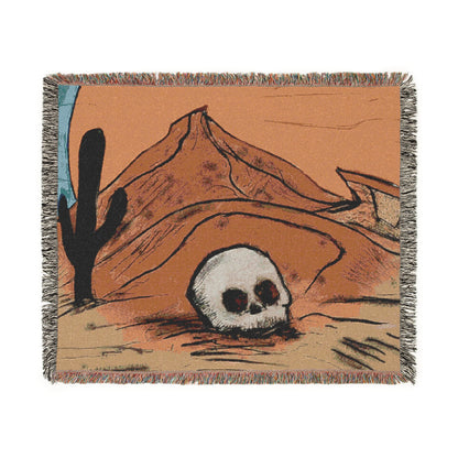 Desert Skull Woven Blanket