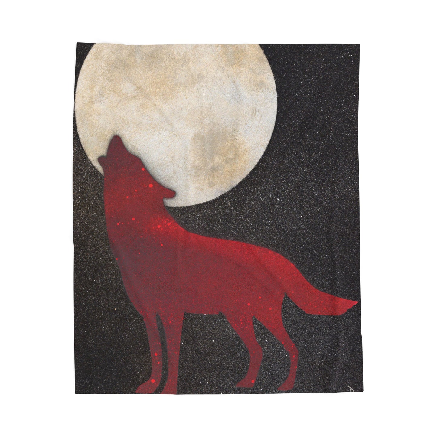 Project Howl - Velveteen Plush Blanket | Cozy Wildlife Throw, Moonlit Decor, Gift for Nature Lovers, Camping Blanket, Lunar Home Decor
