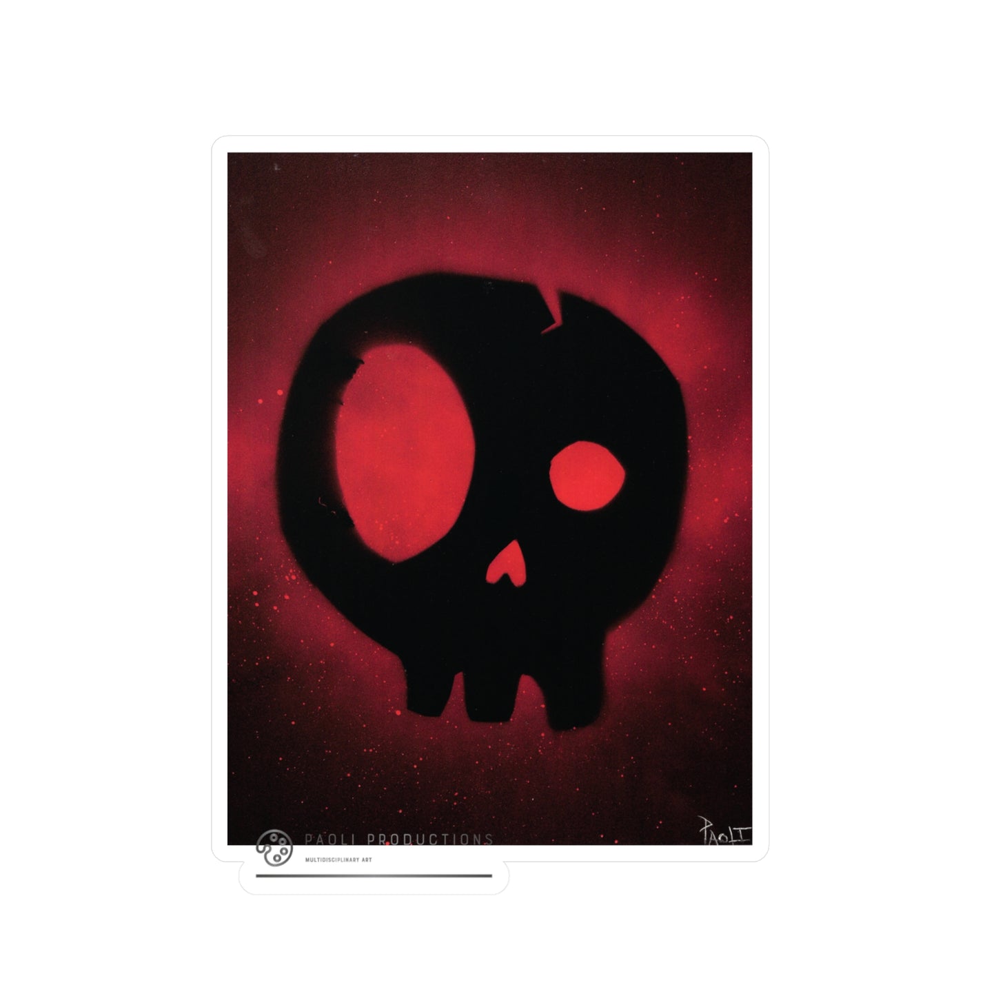 Project Flux - Bold Skull Kiss-Cut Vinyl Decals, Laptop Stickers, Wall Art, Home Decor, Halloween Decor, Edgy Designs