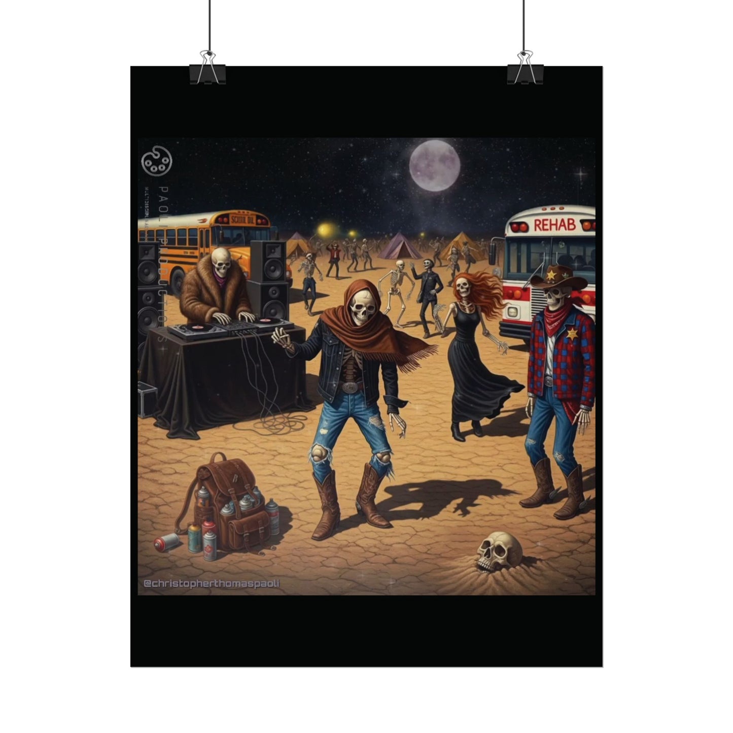 Project Hybrid - Desert Vibe Art Print, Rolled Posters, Bohemian Decor, Unique Wall Art, Gift for Art Lovers, Music Festival Decor