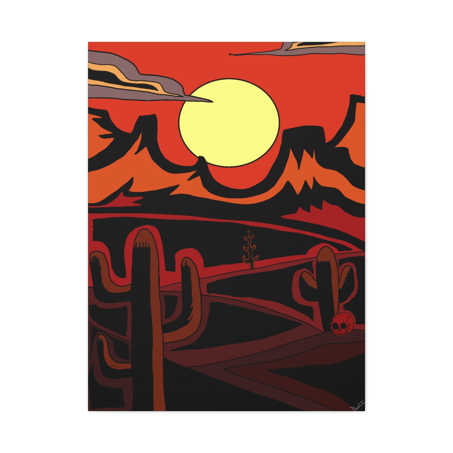 Project Sketchbook #11 on Matte Canvas - Desert Sunset Wall Art - Matte Canvas Print, 1.25"