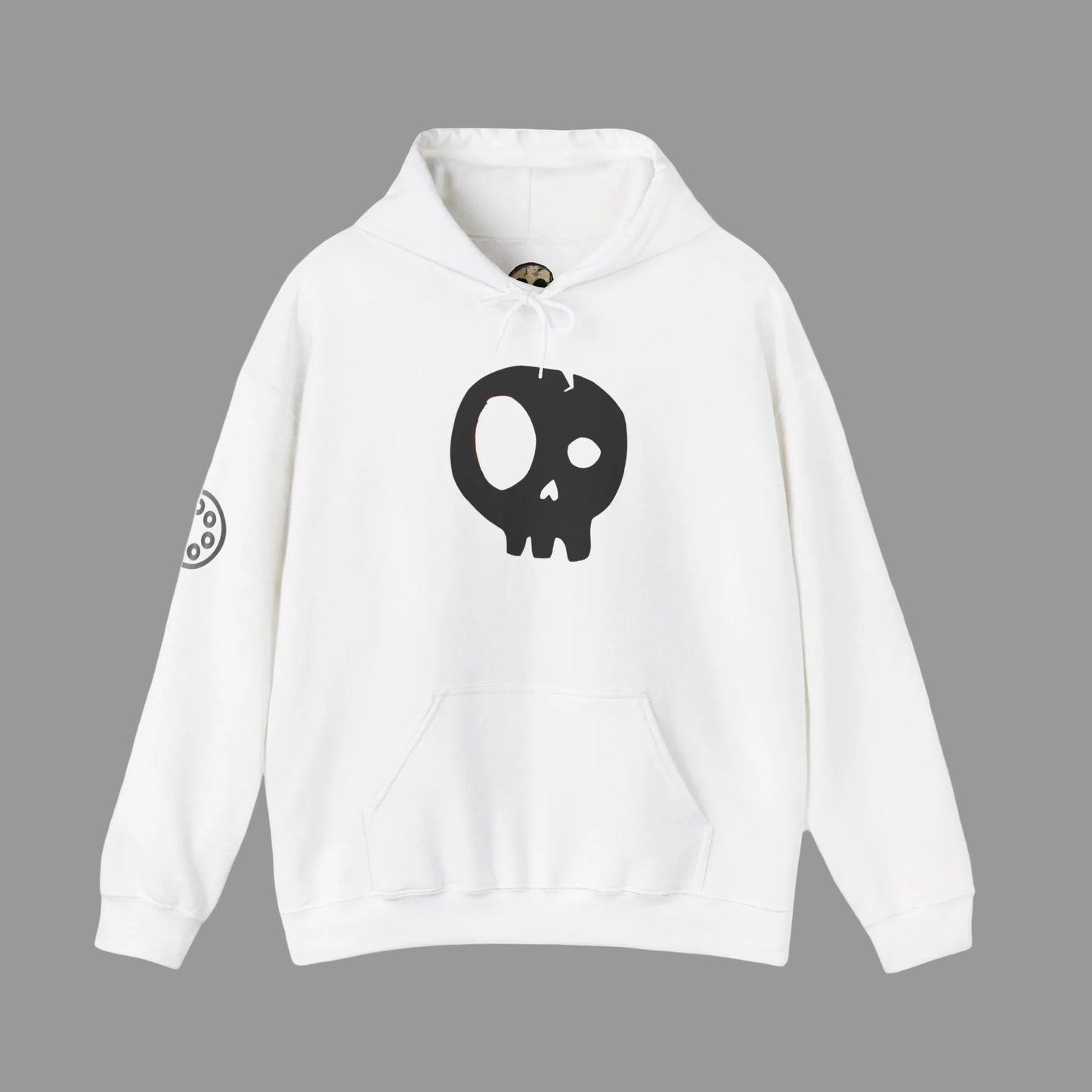Project Flux - Bold Skull Graphic Hoodie | Comfortable Unisex Sweatshirt for Casual Wear, Street Style, Gift for Friends, Halloween Fashion