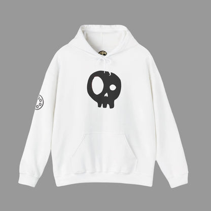 Project Flux - Bold Skull Graphic Hoodie | Comfortable Unisex Sweatshirt for Casual Wear, Street Style, Gift for Friends, Halloween Fashion