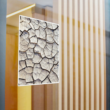 Cracked Earth Vinyl Decals | Dark Earthy Stickers for Home Decor, Gift, Laptop, Journal, Crafting Decoration