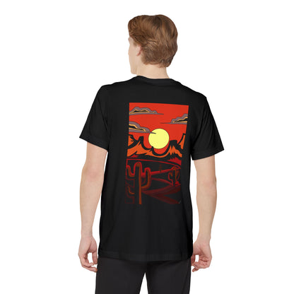 Paoli Productions Project Sketchbook 100% cotton Pocket T's- Desert Sunset T-shirts - Graphic Tee for Nature Lovers, Unisex Casual Wear, Perfect for Summer Parties, Gift for Adventurers