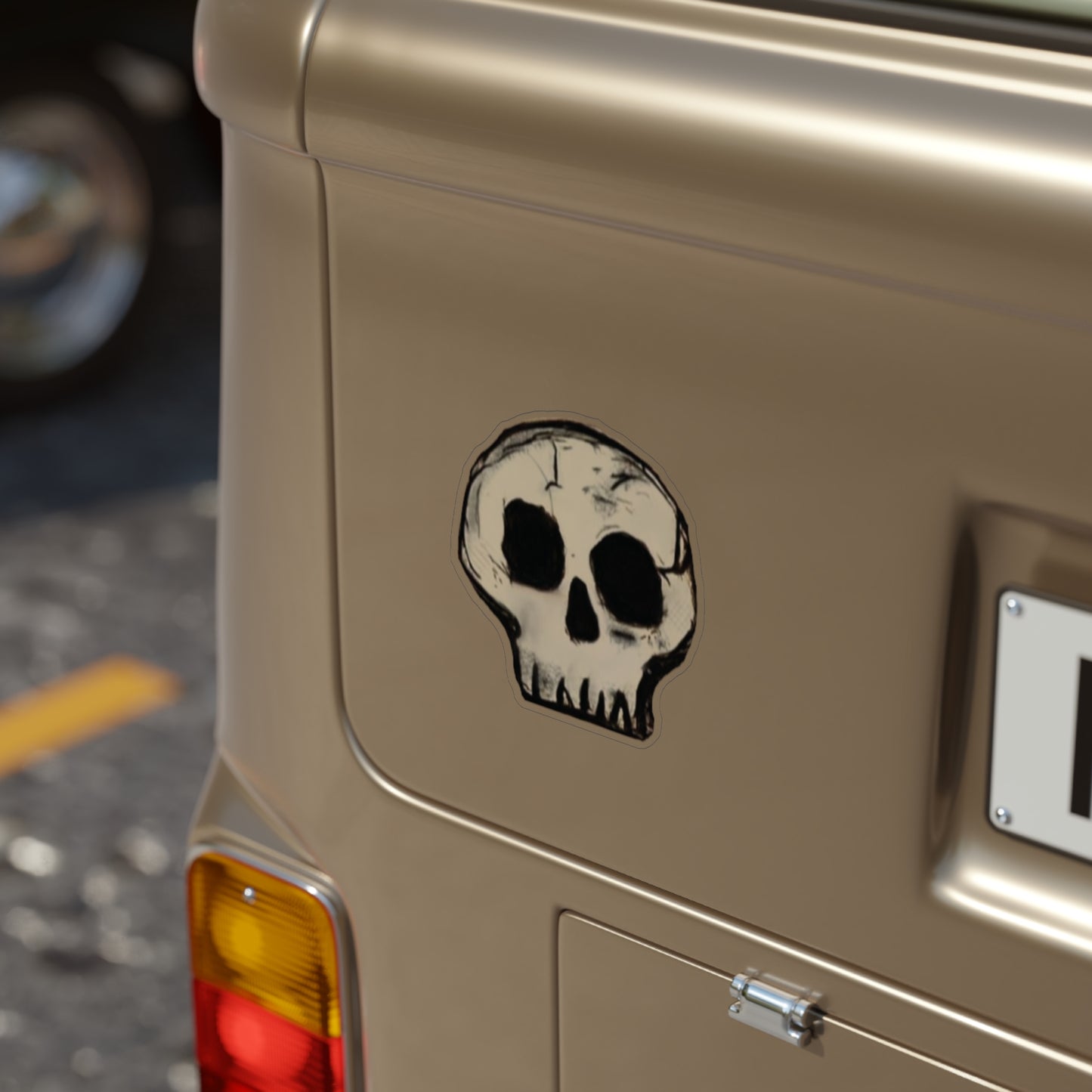 Desert Skull Transparent Outdoor Stickers, Die-Cut, 1pc
