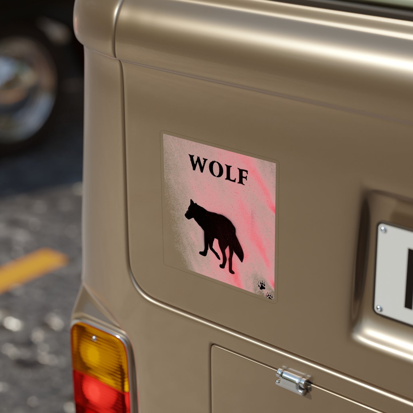 Project Howl - Wolf Silhouette - Outdoor Sticker — Die-Cut Transparent Vinyl