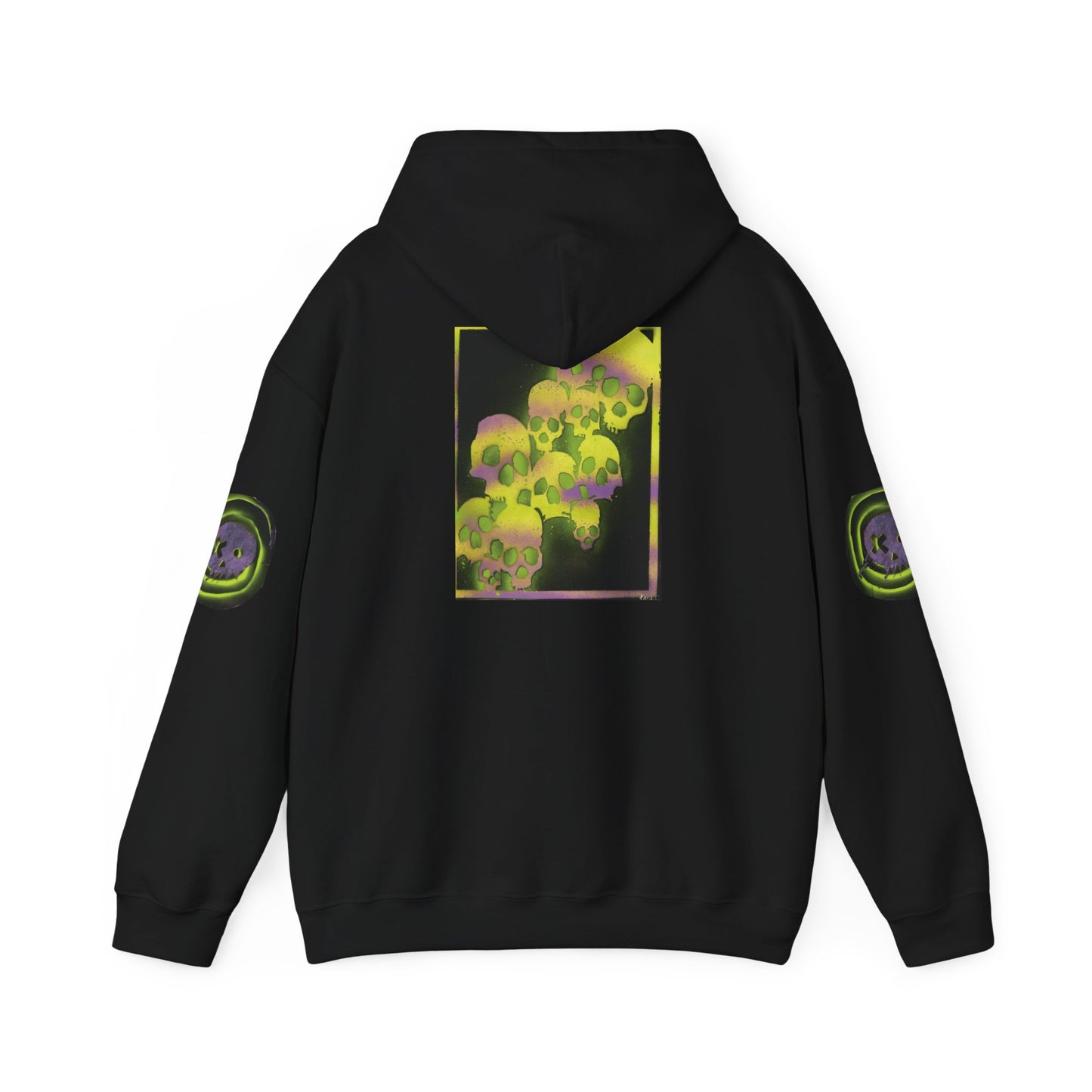 Paoli Productions Hoodie — Project Flux - Neon Skull - Graphic Hooded Sweatshirt