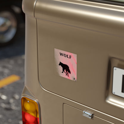 Project Howl - Wolf Silhouette - Outdoor Sticker — Die-Cut Transparent Vinyl