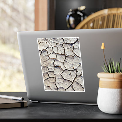 Cracked Earth Vinyl Decals | Dark Earthy Stickers for Home Decor, Gift, Laptop, Journal, Crafting Decoration