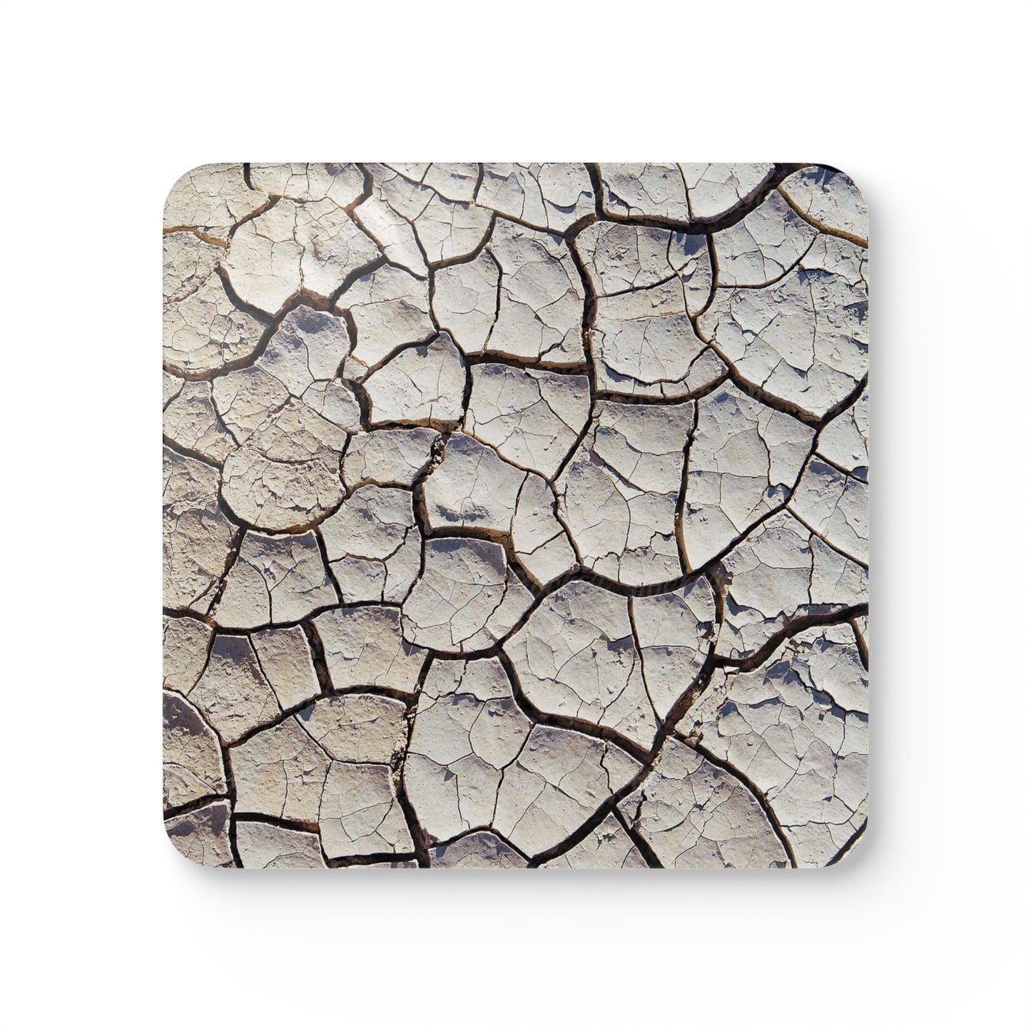 Playa pattern photo (dried Lake bed) - Rustic Corkwood Coaster Set - Eco-Friendly Drink Mats, Unique Home Decor, Perfect for Gifting, Natural Table Accessories