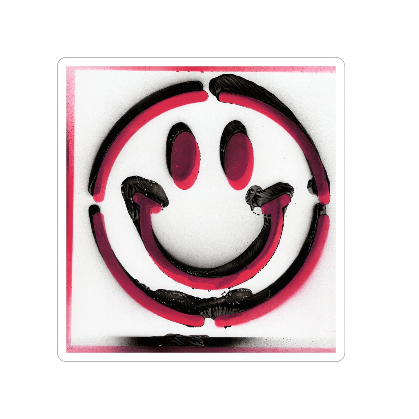 Smileee - Transparent Sticker for Outdoor Use, Die-Cut Smile Design, Vinyl Decal, Waterproof