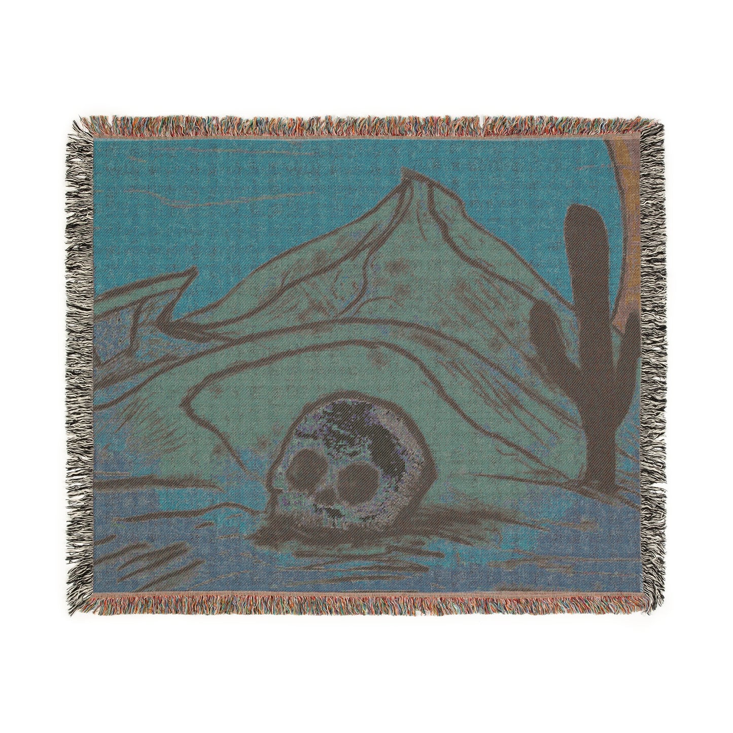Desert Skull Woven Blanket