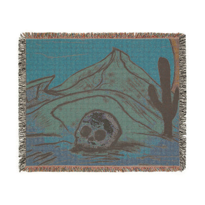 Desert Skull Woven Blanket
