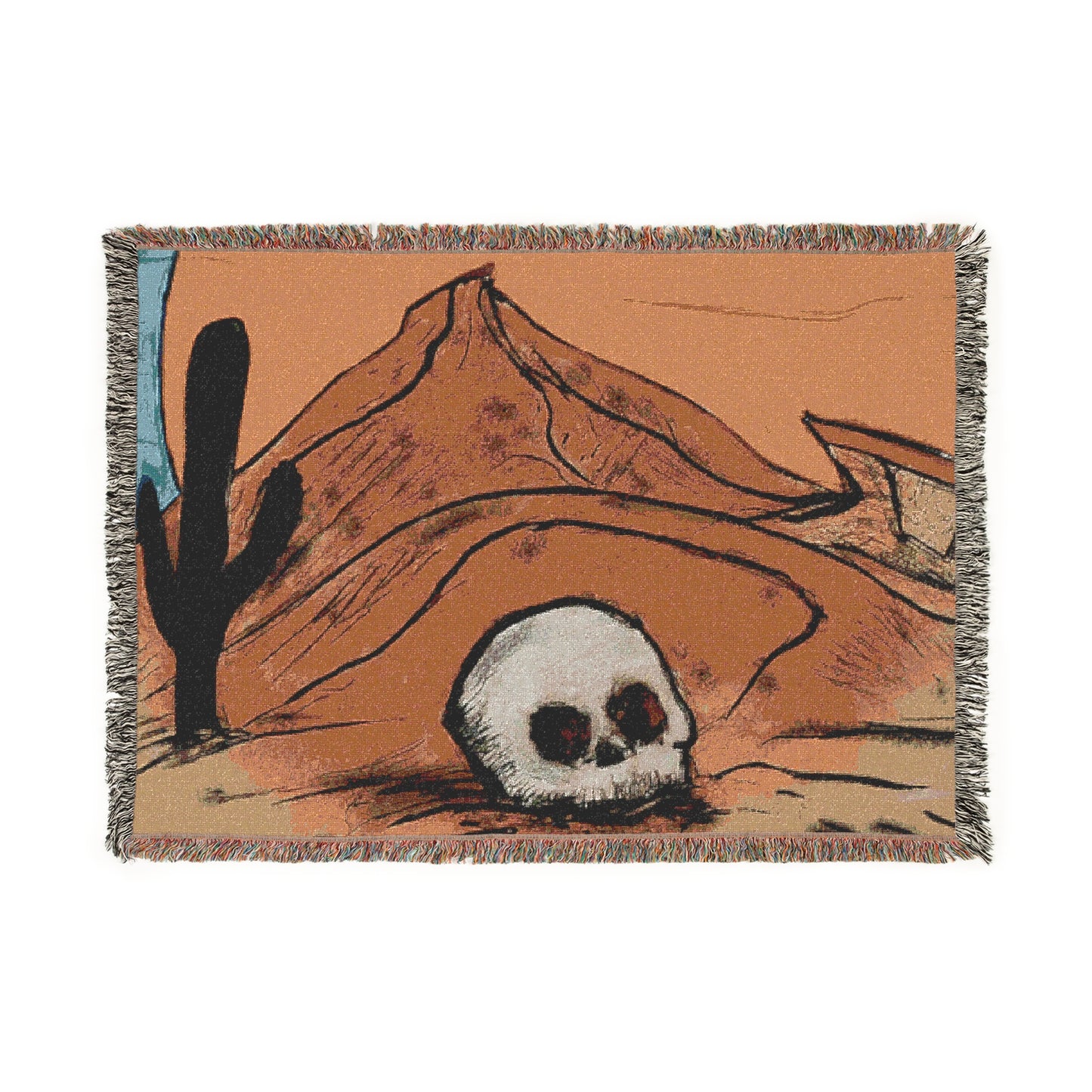Desert Skull Woven Blanket