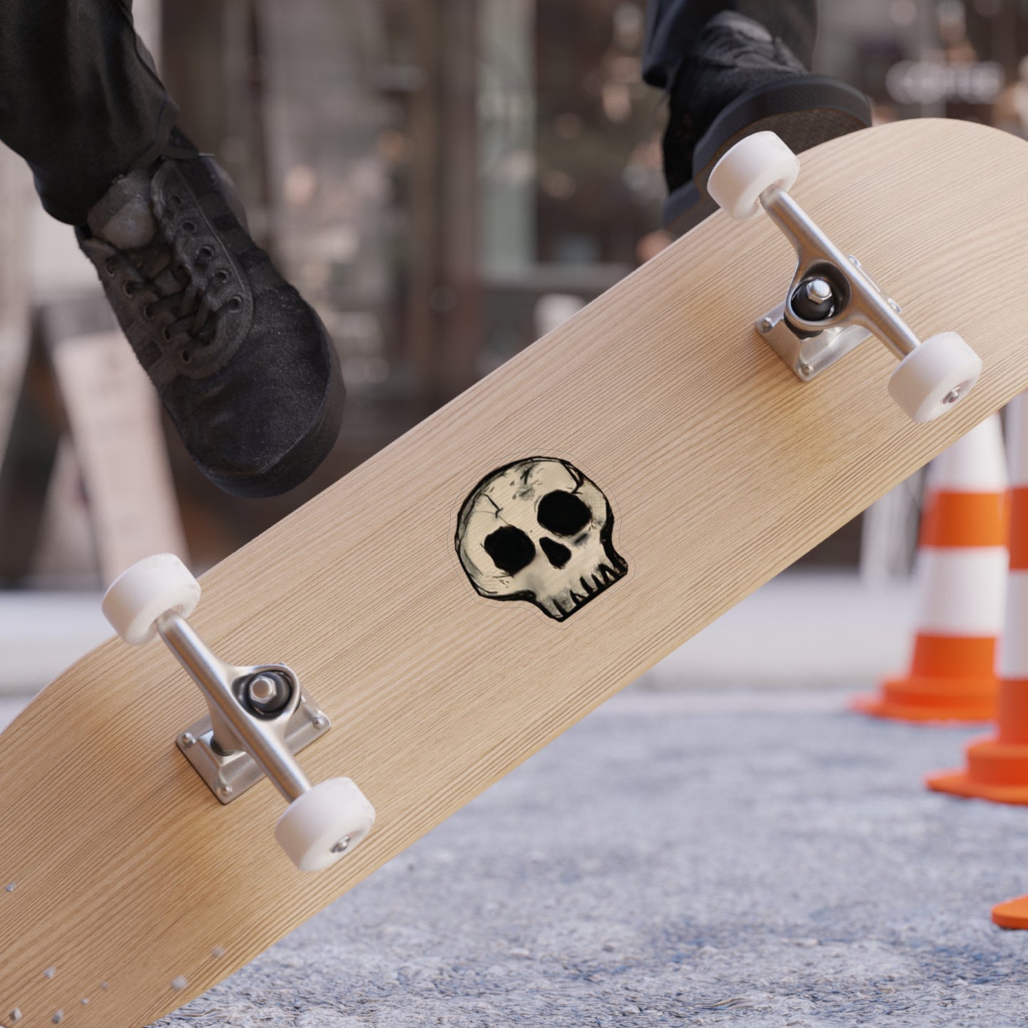Desert Skull Transparent Outdoor Stickers, Die-Cut, 1pc