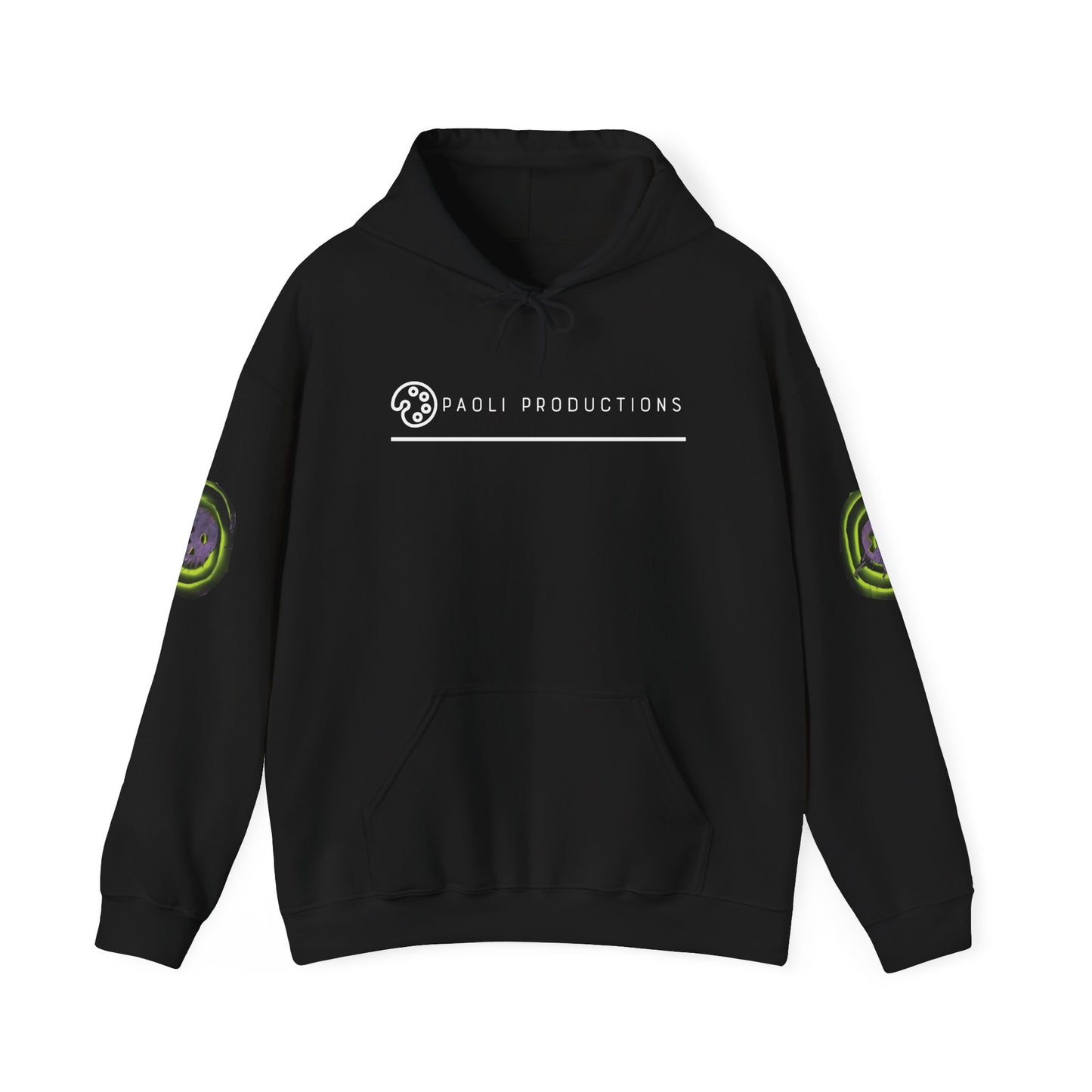 Paoli Productions Hoodie — Project Flux - Neon Skull - Graphic Hooded Sweatshirt