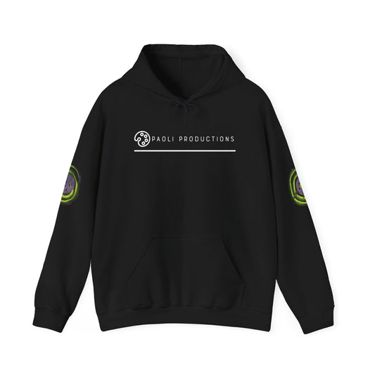 Paoli Productions Hoodie — Project Flux - Neon Skull - Graphic Hooded Sweatshirt