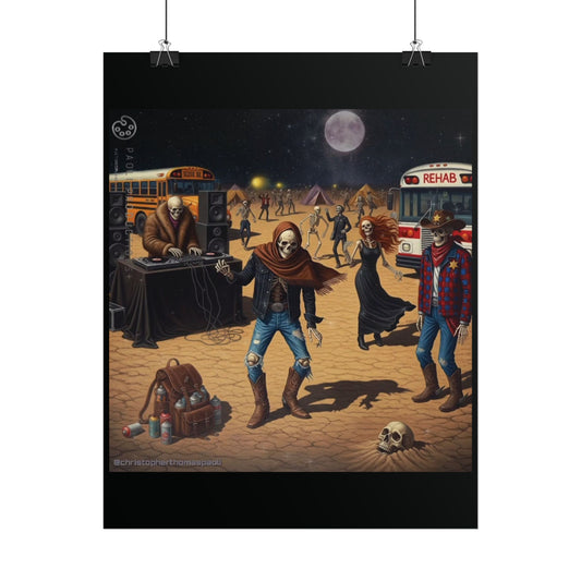 Project Hybrid - Desert Vibe Art Print, Rolled Posters, Bohemian Decor, Unique Wall Art, Gift for Art Lovers, Music Festival Decor