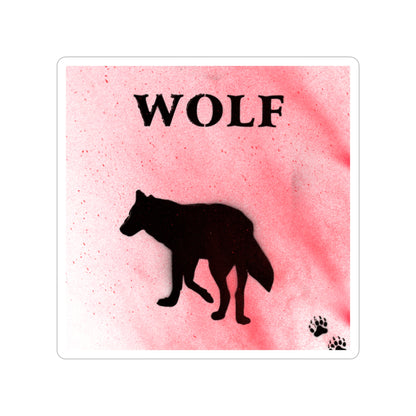 Project Howl - Wolf Silhouette - Outdoor Sticker — Die-Cut Transparent Vinyl